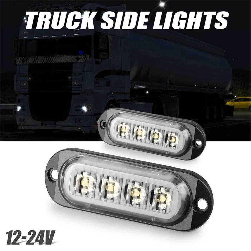 10pcs Truck Side Marker Lights 4LED Clearance RV Red Yellow White Indicator 12V-24V Auto Accessories For Trailer Truck Caravan
10pcs Truck Side Marker Lights 4LED Clearance RV Red Yellow White Indicator 12V-24V Auto Accessories For Trailer Truck Caravan
