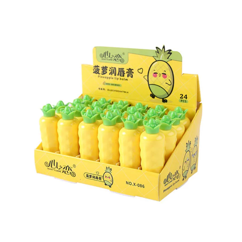 24PCS Lip Balm Bulk Moisturizing Pineapple Flavor Colourless Lip Balm Natural Plant Cute Lipbalm lipstick Makeup Tools
24PCS Lip Balm Bulk Moisturizing Pineapple Flavor Colourless Lip Balm Natural Plant Cute Lipbalm lipstick Makeup Tools
