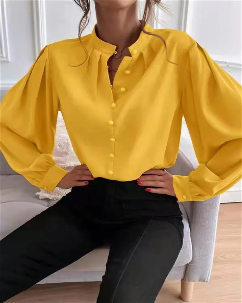 Spring Fashion Shirts Women Fashion Office Women Solid Long Lantern Sleeve Button Shirts Women
Spring Fashion Shirts Women Fashion Office Women Solid Long Lantern Sleeve Button Shirts Women