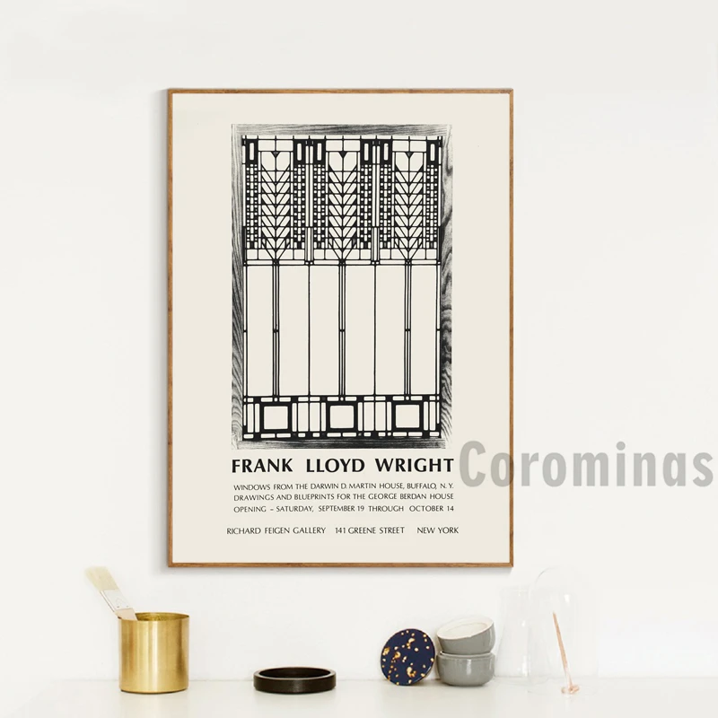Frank Lloyd Wright Artwork Canvas Painting Prints Richard Feigen Exhibition Poster Architect Gift Gallery Wall Art Picture Decor
Frank Lloyd Wright Artwork Canvas Painting Prints Richard Feigen Exhibition Poster Architect Gift Gallery Wall Art Picture Decor