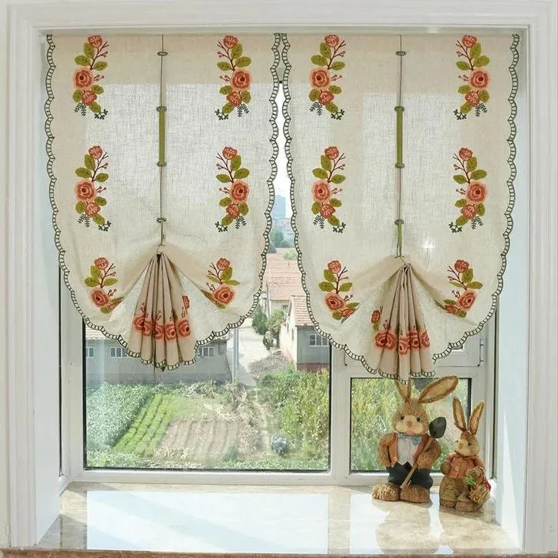 Finished pastoral American pastoral Roman blinds bay windows kitchen gauze cotton and linen curtains jacquard drapery decoration
Finished pastoral American pastoral Roman blinds bay windows kitchen gauze cotton and linen curtains jacquard drapery decoration