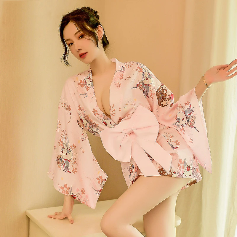 Sexy Lingerie Pink Love Rabbit Japanese Kimono Bathrobe Nightdress Suit Uniform Temptation Kawaii Roleplay Skirt Set Slutty
Sexy Lingerie Pink Love Rabbit Japanese Kimono Bathrobe Nightdress Suit Uniform Temptation Kawaii Roleplay Skirt Set Slutty