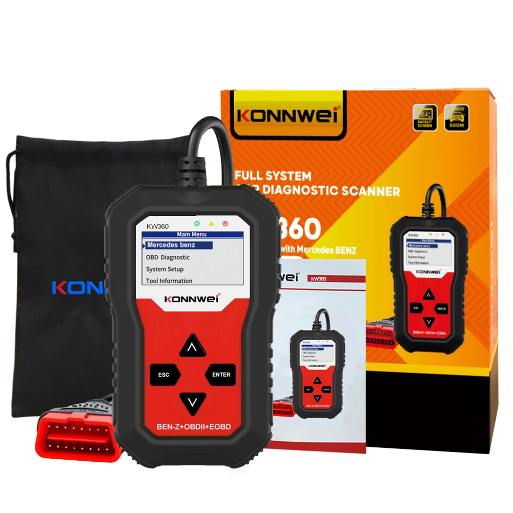 KW360 Mercedes-Benz Dedicated OBD2 Code Reader All System Engine Oil Reset Auto Diagnostic Tool OBD2 Car Scanner Fault Detector
KW360 Mercedes-Benz Dedicated OBD2 Code Reader All System Engine Oil Reset Auto Diagnostic Tool OBD2 Car Scanner Fault Detector