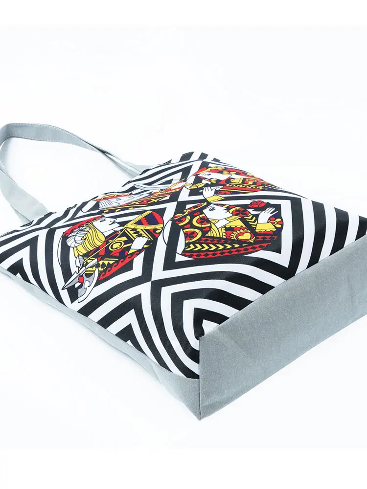 Personality Poker Printed Shoulder Bags Women Large Capacity Eco Reusable Shopping Bag Outdoor Foldable Bag Female Wholesale 
Personality Poker Printed Shoulder Bags Women Large Capacity Eco Reusable Shopping Bag Outdoor Foldable Bag Female Wholesale