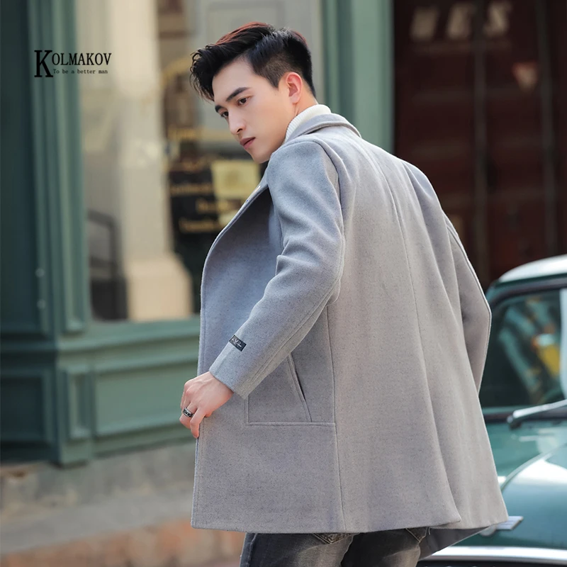KOLMAKOV 2020 New Winter Korean Style Solid Men Wool Jacket Turn-down Collar Long Coat Casual Woolen Overcoat Male Size 3XL
KOLMAKOV 2020 New Winter Korean Style Solid Men Wool Jacket Turn-down Collar Long Coat Casual Woolen Overcoat Male Size 3XL