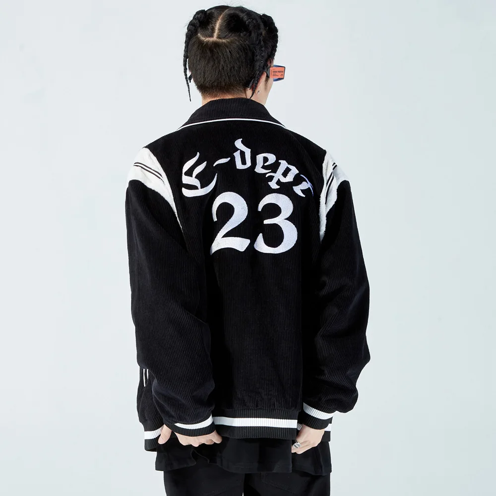 European and American letter embroidery stitched corduroy jacket men's high street fashion brand loose Lapel Baseball Jacket
European and American letter embroidery stitched corduroy jacket men's high street fashion brand loose Lapel Baseball Jacket