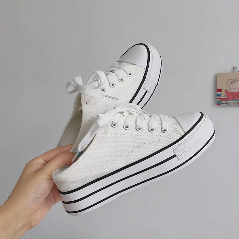 2021 New Fashion Spring Woman Half slipper Canvas Shoes flat sneakers women casual Comfortable loafer Driving low lace up shoes
2021 New Fashion Spring Woman Half slipper Canvas Shoes flat sneakers women casual Comfortable loafer Driving low lace up shoes