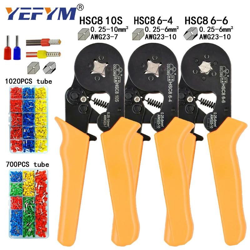 HSC8 10S обжимные клещи 0,25-10mm2 23-7AWG HSC8 6-4/6-6 с 1020 шт./кор. трубы типа Тип иглы Терминала Мини Давление провода инструмент
HSC8 10S обжимные клещи 0,25-10mm2 23-7AWG HSC8 6-4/6-6 с 1020 шт./кор. трубы типа Тип иглы Терминала Мини Давление провода инструмент