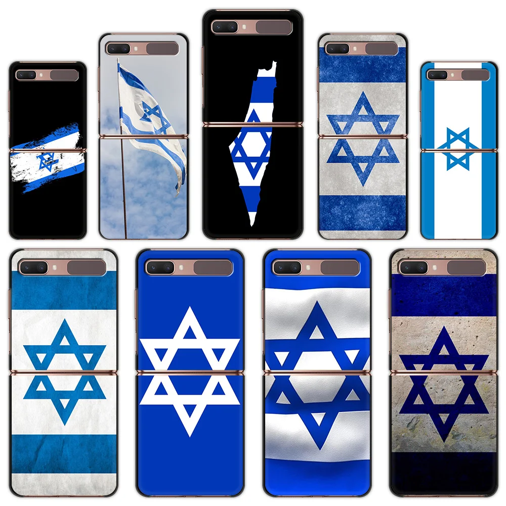 

Роскошный чехол для телефона с эмблемой флага Израиля для Samsung Galaxy Z, флип-чехол для телефона, черный Жесткий чехол с откидной крышкой из поли...
