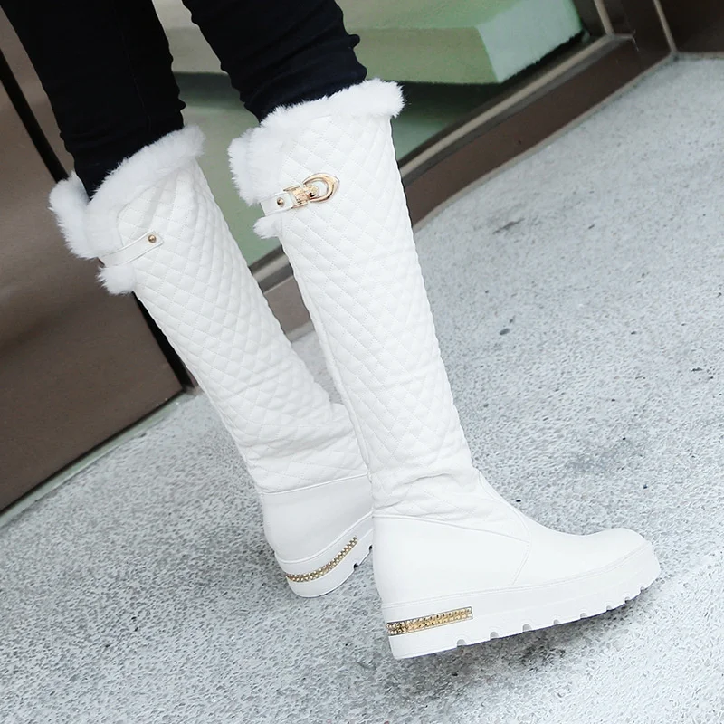 Zoorose Flat Platform Knee-high Boats Women's Round Toe Flats Snow Solid Leather Buckle White Boots Fashion Casual Winter Travel
Zoorose Flat Platform Knee-high Boats Women's Round Toe Flats Snow Solid Leather Buckle White Boots Fashion Casual Winter Travel