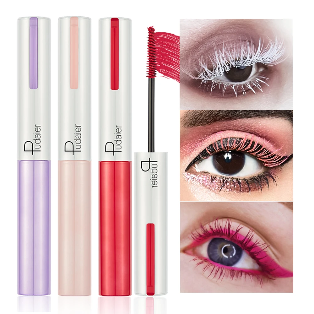 Colorful Mascara Waterproof Lengthens Eyelash Makeup Black White Rose Curling Volume With Brush 4D Silk Fiber Eyelash Mascara
Colorful Mascara Waterproof Lengthens Eyelash Makeup Black White Rose Curling Volume With Brush 4D Silk Fiber Eyelash Mascara