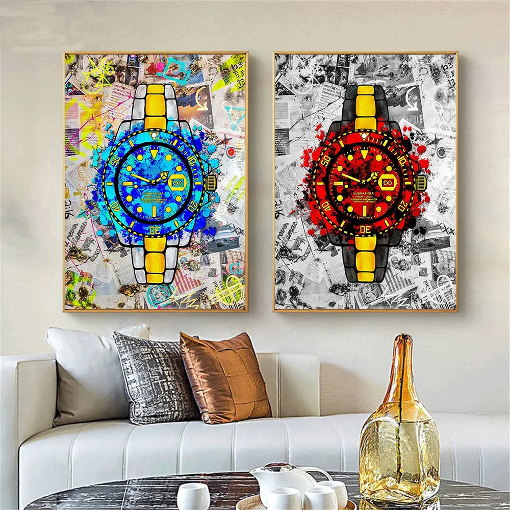 Red Blue Watch Newspaper Backgroud Poster On Canvas Painting Print Wall Art Picture For Living Room Home Decoration Frameless
Red Blue Watch Newspaper Backgroud Poster On Canvas Painting Print Wall Art Picture For Living Room Home Decoration Frameless