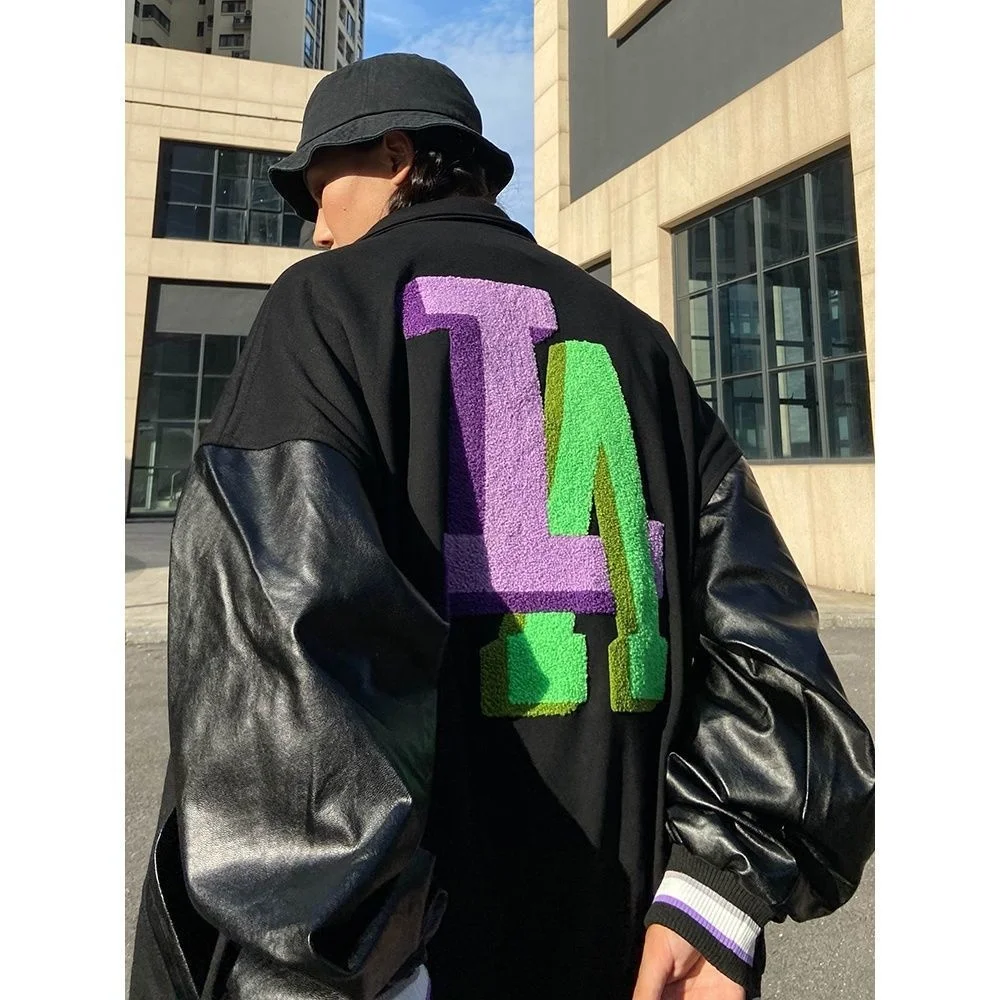 Autumn and winter letter embroidery top men wild loose jacket high street style casual baseball uniform Couple Harajuku coat
Autumn and winter letter embroidery top men wild loose jacket high street style casual baseball uniform Couple Harajuku coat