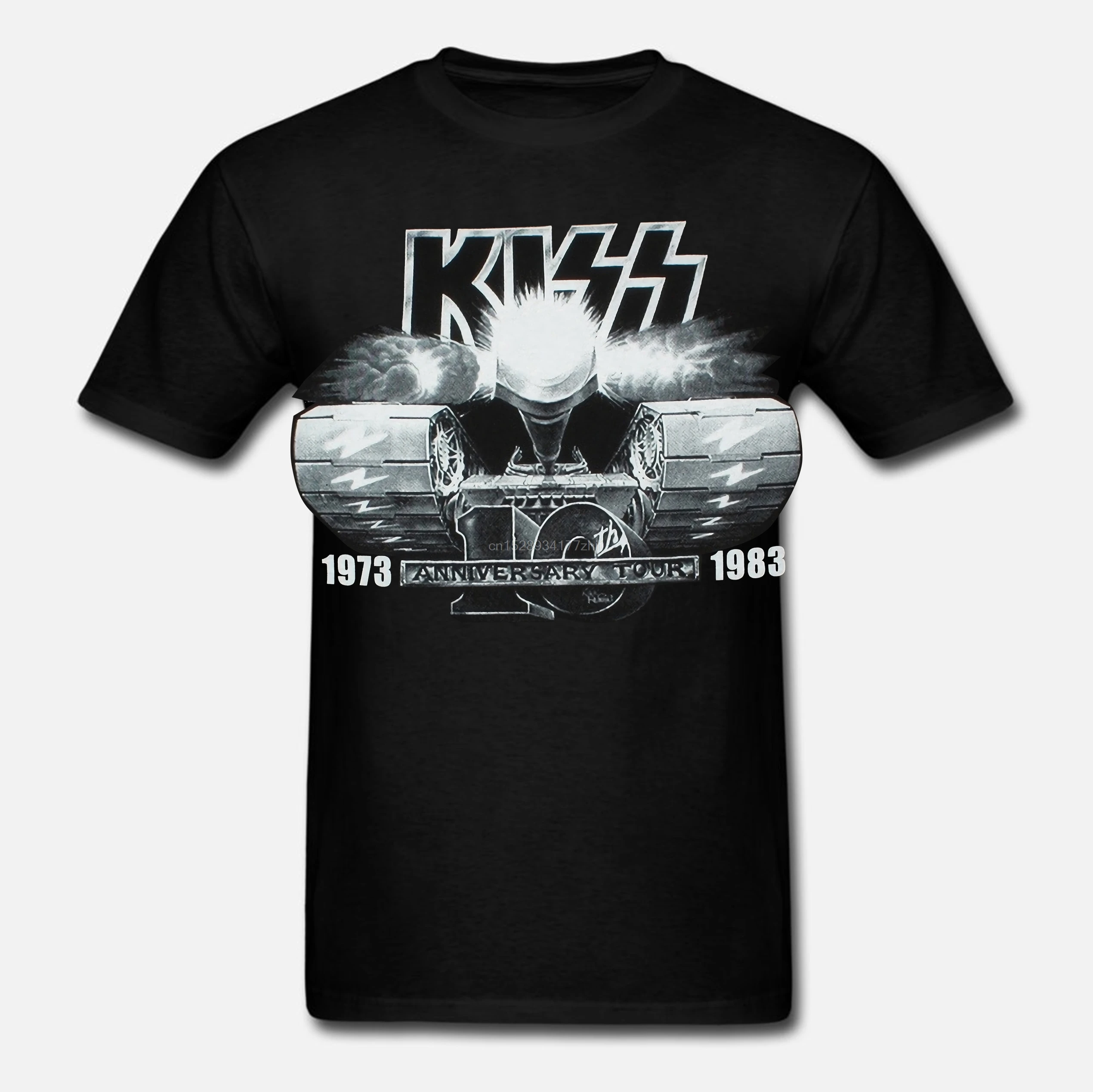Футболка с надписью Kiss Creatures of the Night Tour Vinnie Vincent Reprint11|Мужские футболки| |