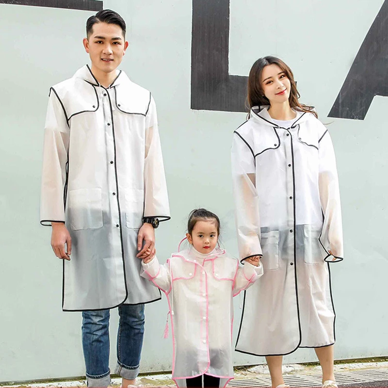 Transparent Raincoat Women Men Rain Poncho Rain Cape Unisex Plastic Eva Waterproof Parent-Child Raincoat Adult Long Rainwear
Transparent Raincoat Women Men Rain Poncho Rain Cape Unisex Plastic Eva Waterproof Parent-Child Raincoat Adult Long Rainwear