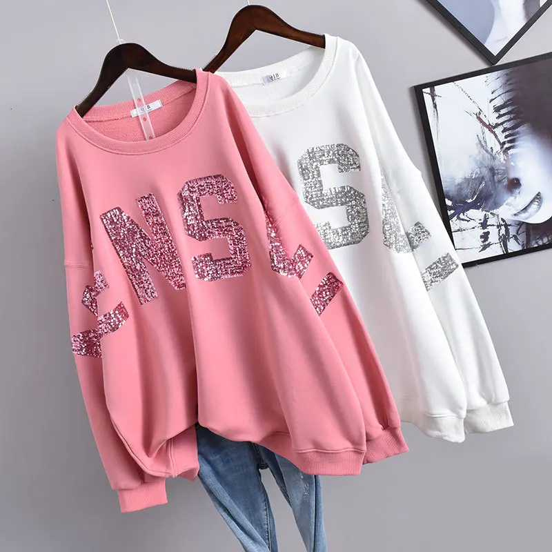 2021 Autumn& Winter New Korean Women Simple Solid Loose Slimming Tops Plus Size Casual Long-sleeved Sweaters Tide Free Shipping
2021 Autumn& Winter New Korean Women Simple Solid Loose Slimming Tops Plus Size Casual Long-sleeved Sweaters Tide Free Shipping