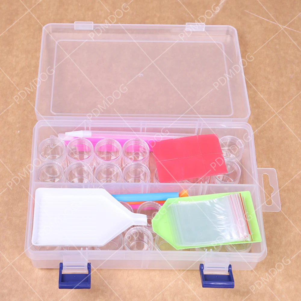 Diamond embroidery accessories 28 bottle diamond painting pen, tray, cross stitch box, 5D embroidery mosaic tool storage box
Diamond embroidery accessories 28 bottle diamond painting pen, tray, cross stitch box, 5D embroidery mosaic tool storage box