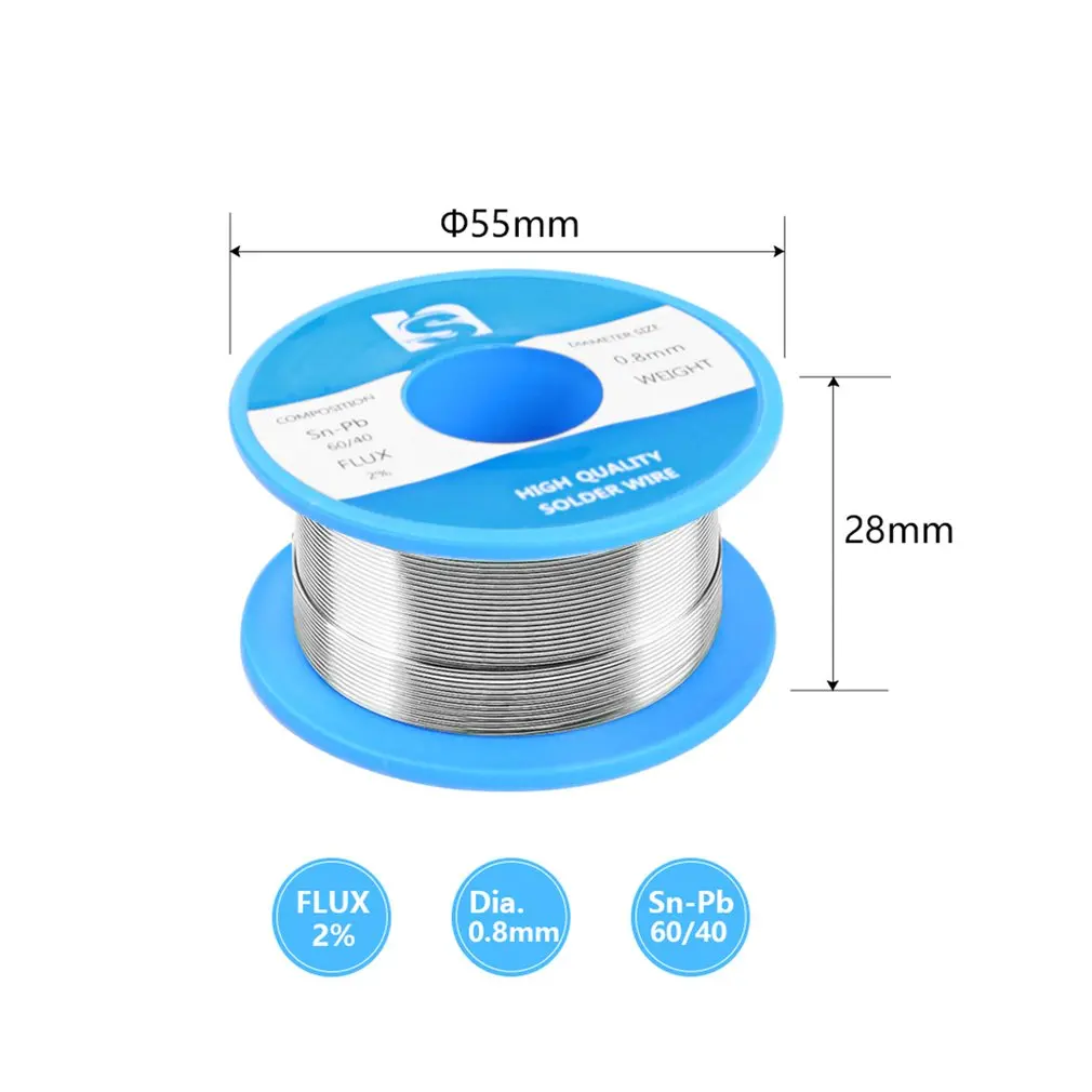 Solder Wire Tin 0.8mm CF-10 Sn-Pb 60/40 Flux 2% Lead Roll Clean Rosin Welding Core Soldering Wire Flux Reel Tube 50g
Solder Wire Tin 0.8mm CF-10 Sn-Pb 60/40 Flux 2% Lead Roll Clean Rosin Welding Core Soldering Wire Flux Reel Tube 50g