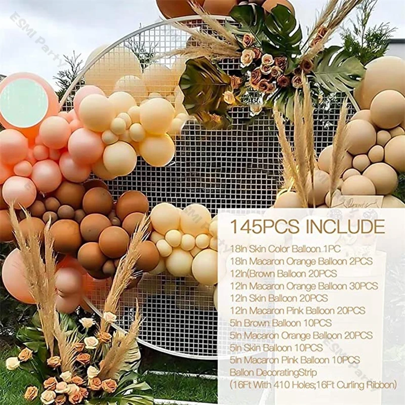 143pcs Cream Peach Balloon Garland DIY Thanksgiving Decoration Doubled Apricot Coffee Ballon Arch Birthday Party Wedding Decor
143pcs Cream Peach Balloon Garland DIY Thanksgiving Decoration Doubled Apricot Coffee Ballon Arch Birthday Party Wedding Decor