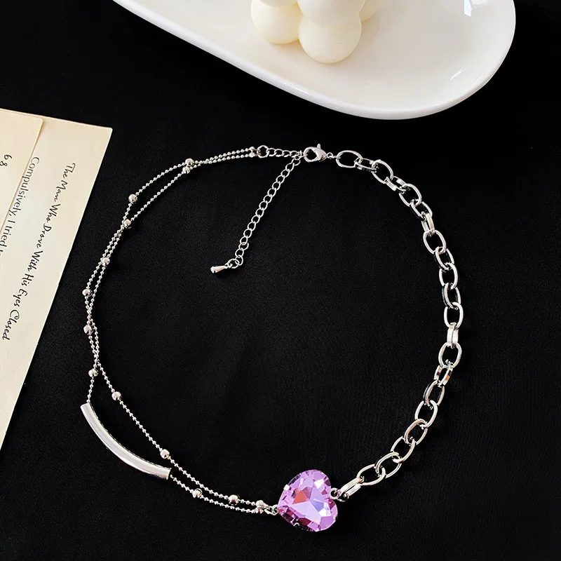 2021 New Jewelry Love Purple Diamond Necklace Ladies Trend Pendant Necklace Ins Cold Style Clavicle Chain Temperament Jewelry
2021 New Jewelry Love Purple Diamond Necklace Ladies Trend Pendant Necklace Ins Cold Style Clavicle Chain Temperament Jewelry