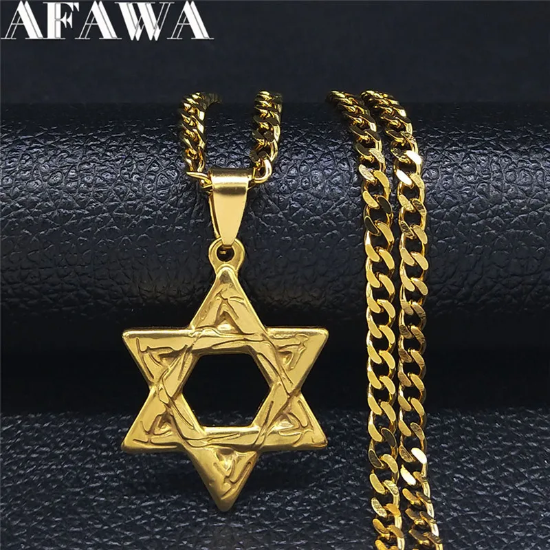 2022 Fashion Punk Jewish Divination Hexagram Gold Color Stainless Steel Chain Neckless Women/Men Jewelry bijoux femme NK63S02
2022 Fashion Punk Jewish Divination Hexagram Gold Color Stainless Steel Chain Neckless Women/Men Jewelry bijoux femme NK63S02