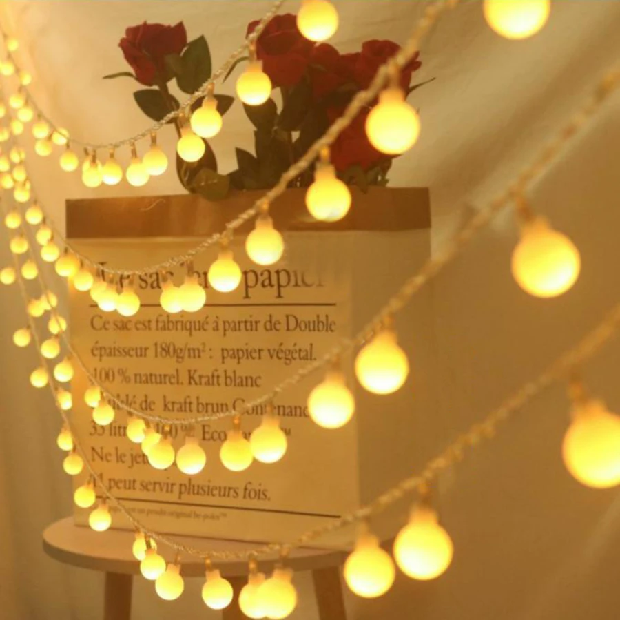 20/30/50M Globe Ball LED String Light Snowflakes Christmas Star Room Decor Aesthetic Garland Light For Bedroom Wedding Party
20/30/50M Globe Ball LED String Light Snowflakes Christmas Star Room Decor Aesthetic Garland Light For Bedroom Wedding Party