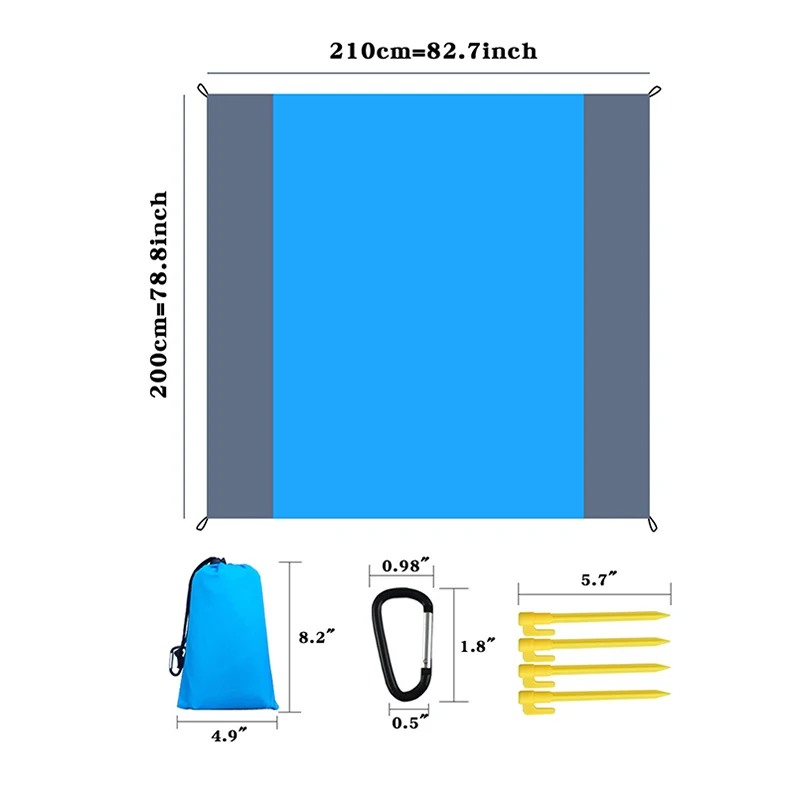 2x2.1m Waterproof Pocket Beach Blanket Folding Camping Picnic Mat Blankets Outdoor Portable Tent Ground Mats Camping Mattress
2x2.1m Waterproof Pocket Beach Blanket Folding Camping Picnic Mat Blankets Outdoor Portable Tent Ground Mats Camping Mattress