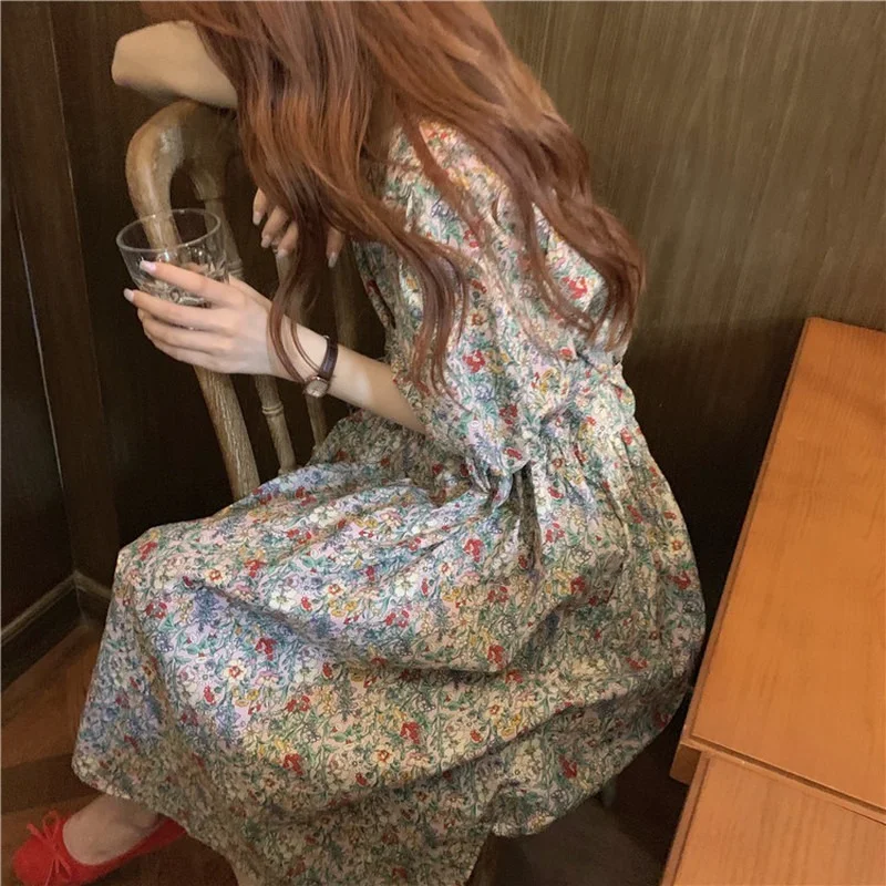 Summer Floral Printed Dress Women Plus Size French Vintage Elegant A-line Mid Dresses Loose Casual Pregnant Female Vestidos
Summer Floral Printed Dress Women Plus Size French Vintage Elegant A-line Mid Dresses Loose Casual Pregnant Female Vestidos