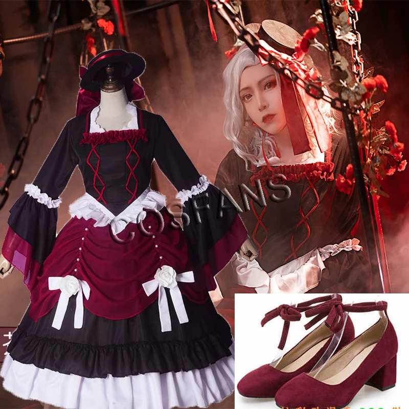 Game Identity V Lady Mary Bloody Queen Cosplay Madame Red Costume Midsummer Tea Party Female Dress For Party Halloween wig Shoes
Game Identity V Lady Mary Bloody Queen Cosplay Madame Red Costume Midsummer Tea Party Female Dress For Party Halloween wig Shoes
