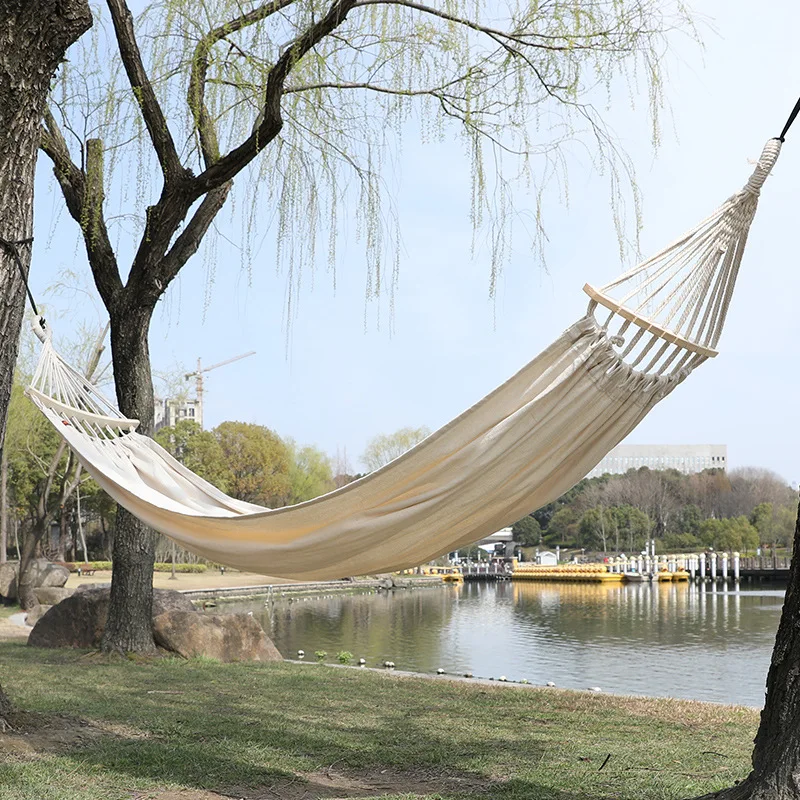 Outdoor single polyester cotton hammock indoor balcony hammock chair dormitory swing
Outdoor single polyester cotton hammock indoor balcony hammock chair dormitory swing