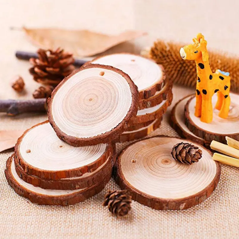 4-9cm 10-30Pcs Nature Pine Wood Chip with Hole Tree Bark Log Discs DIY Wooden Decoration Crafts Polished Base with 10M Rope
4-9cm 10-30Pcs Nature Pine Wood Chip with Hole Tree Bark Log Discs DIY Wooden Decoration Crafts Polished Base with 10M Rope