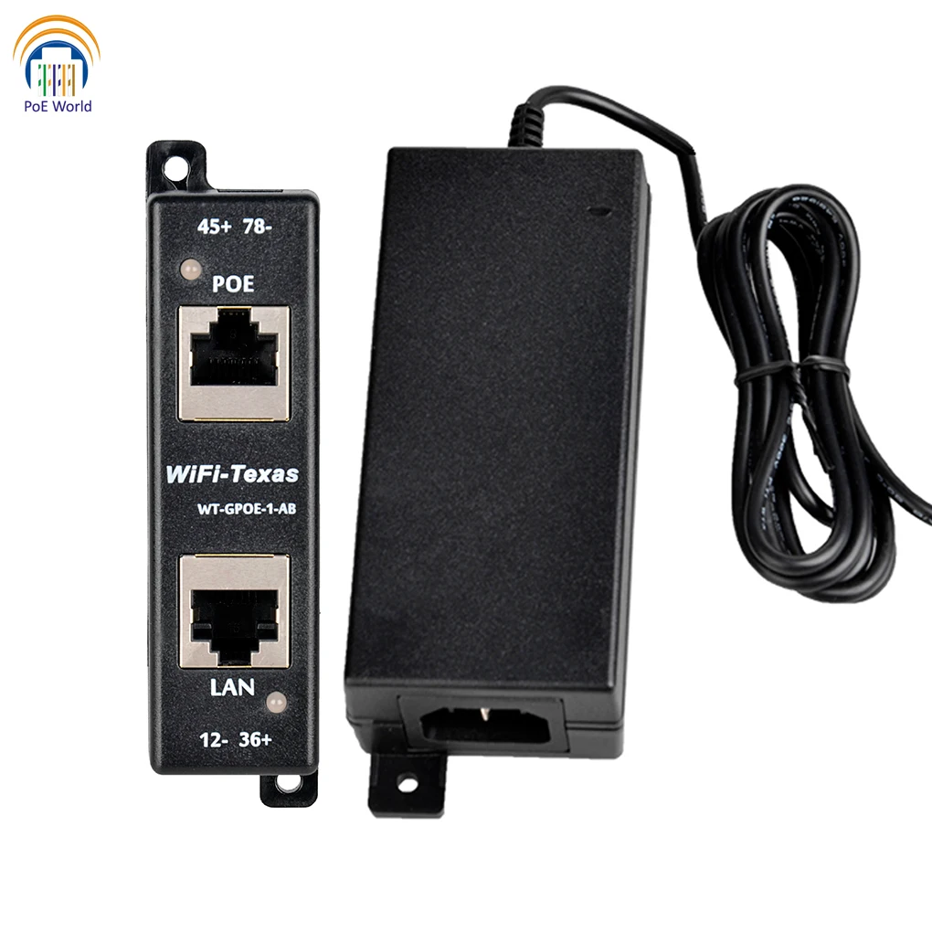 48 В Gigabit PoE + Ethernet-разъем инжектора Plus Linker для PTZ-камеры 802.3at 60 Вт выход на порт макс. |