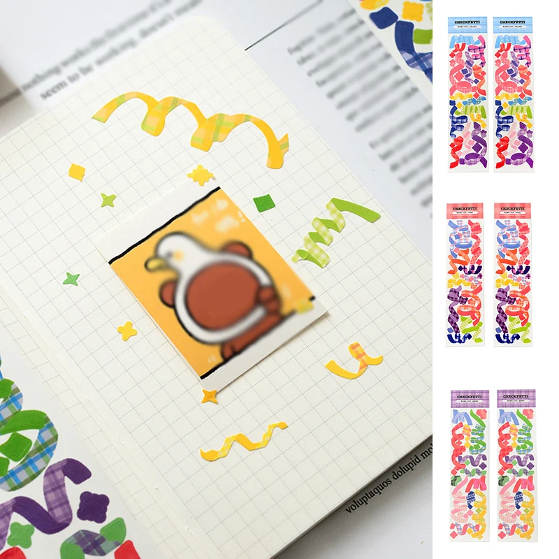 2Pc Stickers Cute INS Scrapbooking Paper Ribbon Stickers Colorful Checkered Hand Account Sticker Photo Album Decor Paper Sticker
2Pc Stickers Cute INS Scrapbooking Paper Ribbon Stickers Colorful Checkered Hand Account Sticker Photo Album Decor Paper Sticker