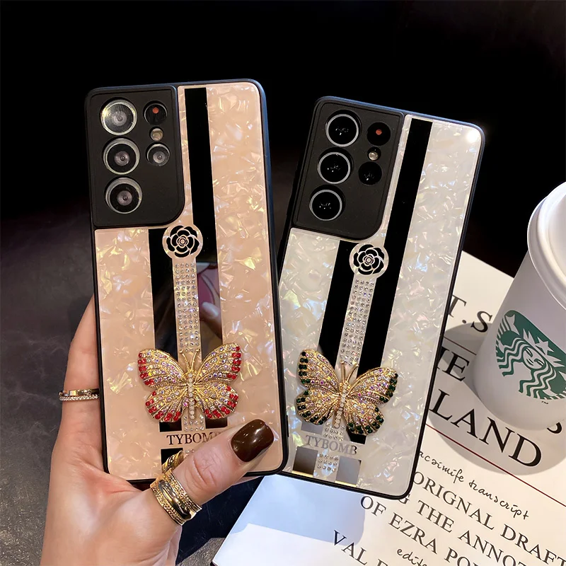 Luxury Rhinestone Fashion 3D butterfly Phone Case For Samsung Galaxy S21 S20 Plus Fe 5G Note 20 Ultra A42 A52 A72 Cover
Luxury Rhinestone Fashion 3D butterfly Phone Case For Samsung Galaxy S21 S20 Plus Fe 5G Note 20 Ultra A42 A52 A72 Cover
