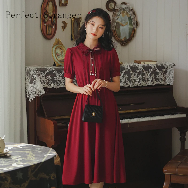 Dresses For Women Party 2021 Summer New Arrival Hot Sale Vintage Lace Peter Pan Collar Solid Color Women Long Dress
Dresses For Women Party 2021 Summer New Arrival Hot Sale Vintage Lace Peter Pan Collar Solid Color Women Long Dress