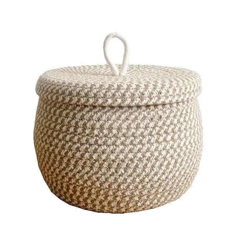 Hand woven storage box round cosmetic storage basket with cover snack box sundry basket egg basket household
Hand woven storage box round cosmetic storage basket with cover snack box sundry basket egg basket household