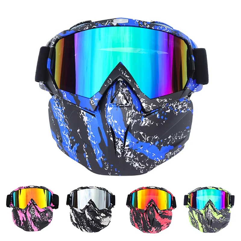 

Ski Snowboard Goggle Face Mask Offroad Goggle Ski Goggles Detachable Harley Goggle Mask Goggles Snow Glasses Winter Sport Goggle