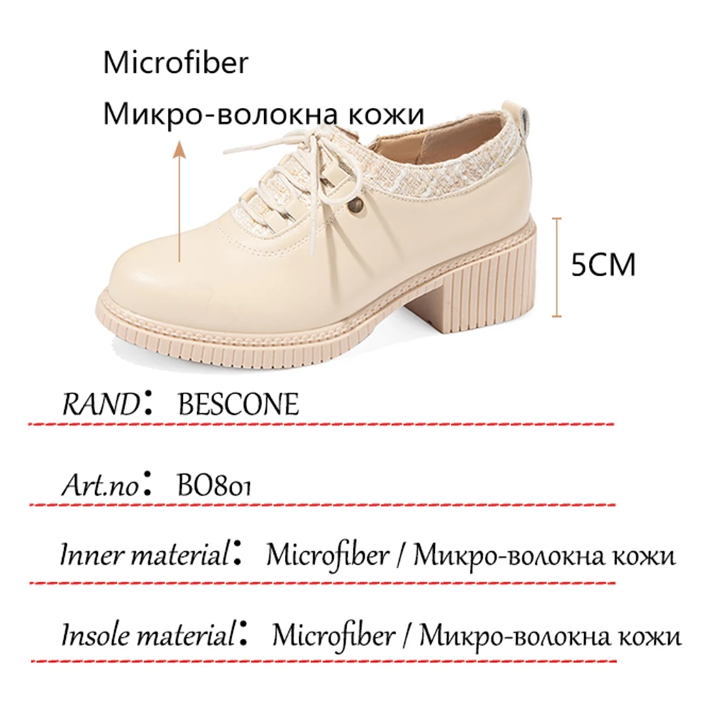 BESCONE Women Flats Fashion Big Size 33-43 Platfrom Handmade Female Shoes Lace-Up Soft Breathable Retro Casual Lady Shoes BO801
BESCONE Women Flats Fashion Big Size 33-43 Platfrom Handmade Female Shoes Lace-Up Soft Breathable Retro Casual Lady Shoes BO801