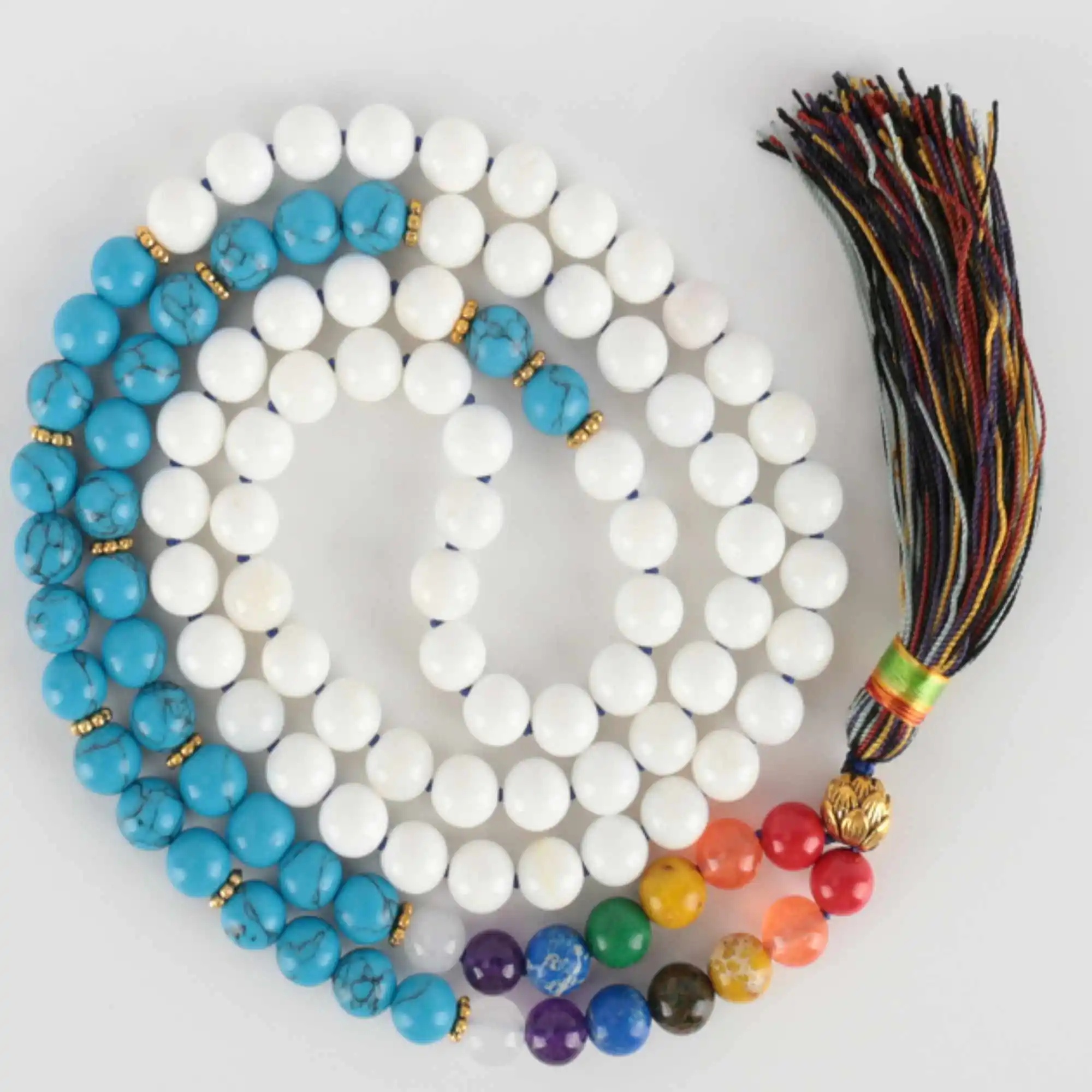 8mm Fashion 108 knot Blue turquoise white tridacna seven chakra gold flower bracelet Fancy Lucky Mental Restore Diy Buddhism
8mm Fashion 108 knot Blue turquoise white tridacna seven chakra gold flower bracelet Fancy Lucky Mental Restore Diy Buddhism