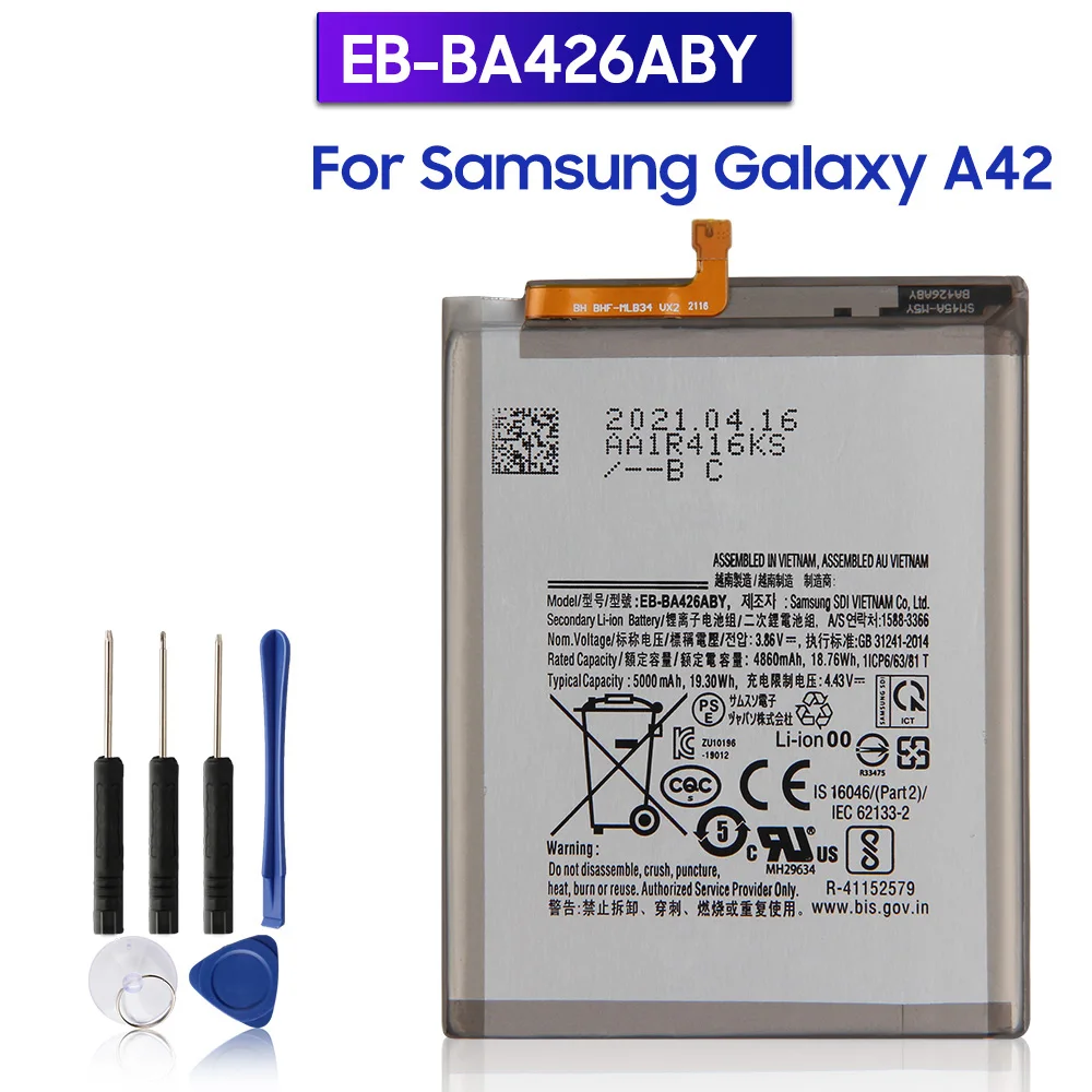 Original Replacement Battery EB-BA426ABY For Samsung Galaxy A42 Authentic Phone Battery
Original Replacement Battery EB-BA426ABY For Samsung Galaxy A42 Authentic Phone Battery
