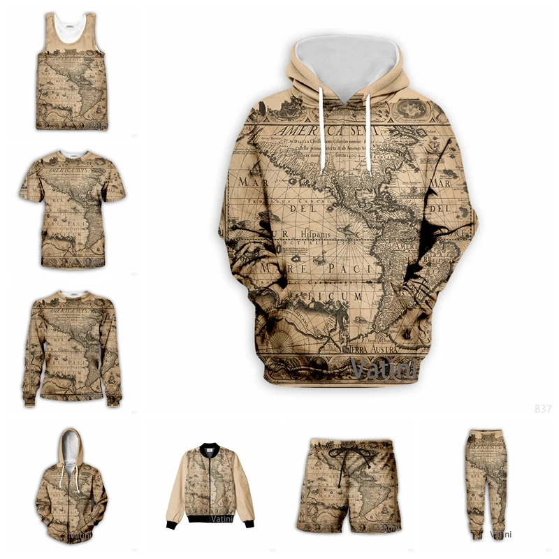 New Fashion Men Women Old World Map 3D Full Print Hoodies Harajuku Zipper Pullover Sweatshirt Unisex Casual Tracksuit F07
New Fashion Men Women Old World Map 3D Full Print Hoodies Harajuku Zipper Pullover Sweatshirt Unisex Casual Tracksuit F07