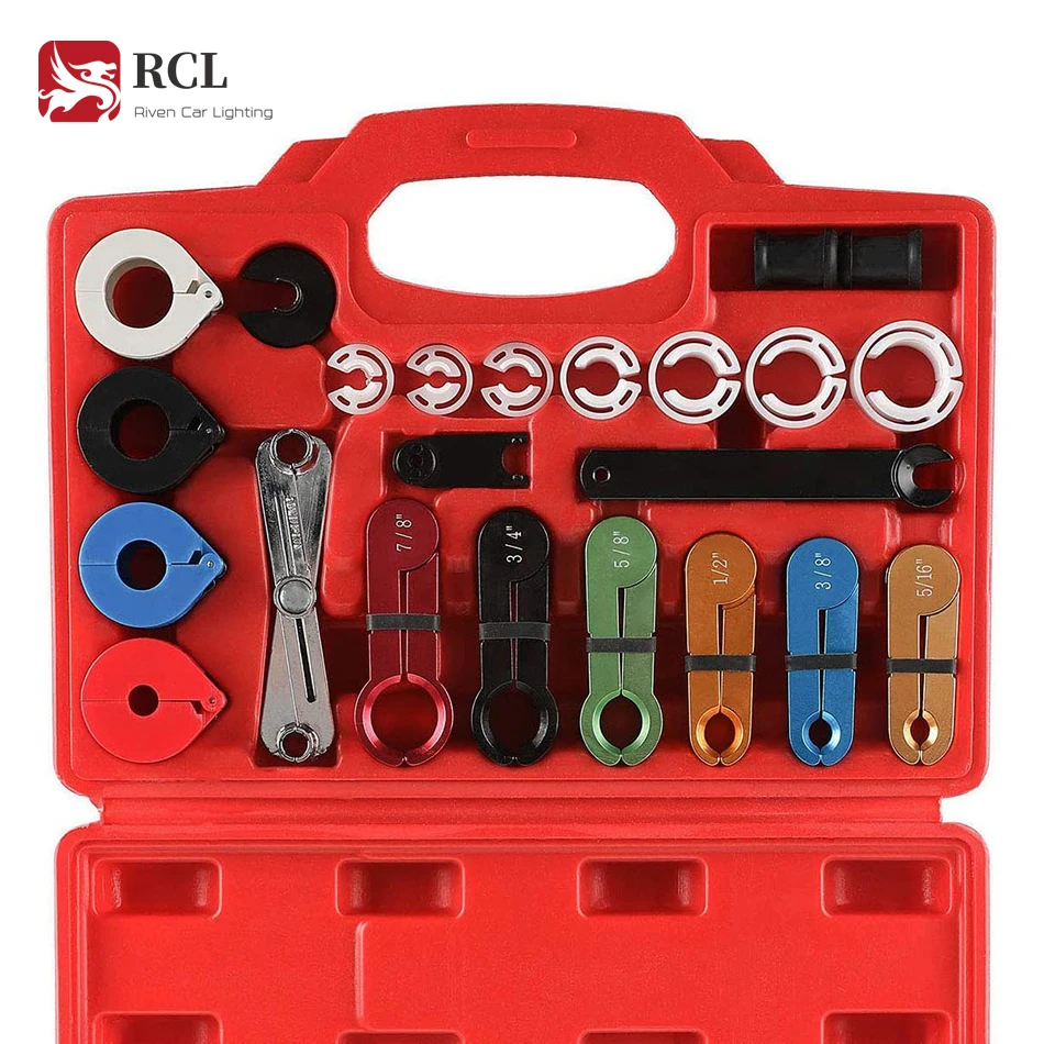 22pcs Master Quick Disconnect Tool for Automotive AC Fuel Line and Transmission Oil Cooler Line Includes Scissor Type Remover
22pcs Master Quick Disconnect Tool for Automotive AC Fuel Line and Transmission Oil Cooler Line Includes Scissor Type Remover
