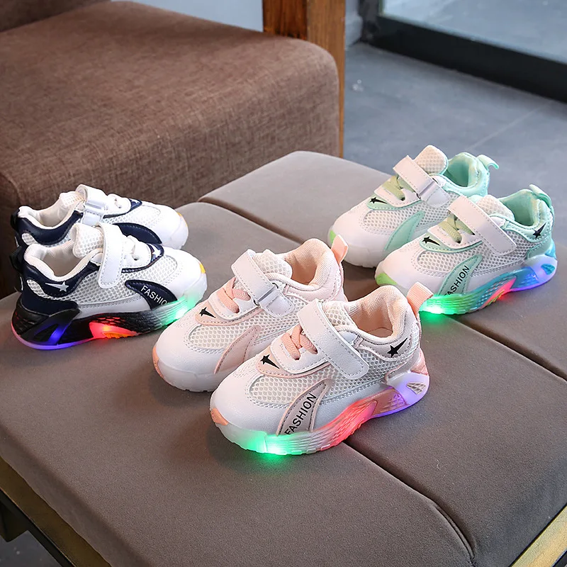Size 21-30 Glowing Sneakers with Illumination for Girls Sneakers for Toodlers Girls Anti-Slippery Sneakers tenis nino seis anos
Size 21-30 Glowing Sneakers with Illumination for Girls Sneakers for Toodlers Girls Anti-Slippery Sneakers tenis nino seis anos