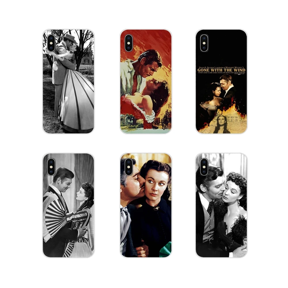 For Samsung Galaxy S2 S3 S4 S5 Mini S6 S7 Edge S8 S9 S10E Lite Plus Transparent Soft Skin Cover Classic Movie Gone with the Wind | Мобильные