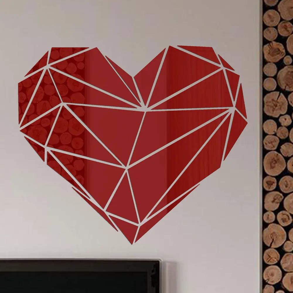 Geometric Love Acrylic Mirror Sticker Three-dimensional Bedroom Living Room Decoration Wall Sticker
Geometric Love Acrylic Mirror Sticker Three-dimensional Bedroom Living Room Decoration Wall Sticker