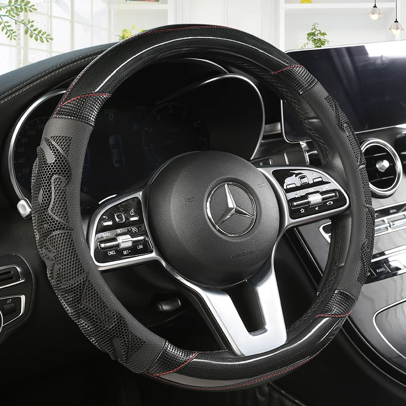 37-38CM New Car Steering Wheel Cover Artificial Leather Steering-Wheel Covers Breathable Fabric Braid Auto Accessories Universal
37-38CM New Car Steering Wheel Cover Artificial Leather Steering-Wheel Covers Breathable Fabric Braid Auto Accessories Universal