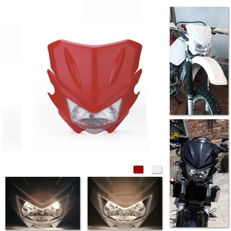12V 35W Universal Motorcycle Headlight Fairing for KAWASAKI YAMAHA SUZUKI HONDA KTM Dirt Bike 
12V 35W Universal Motorcycle Headlight Fairing for KAWASAKI YAMAHA SUZUKI HONDA KTM Dirt Bike