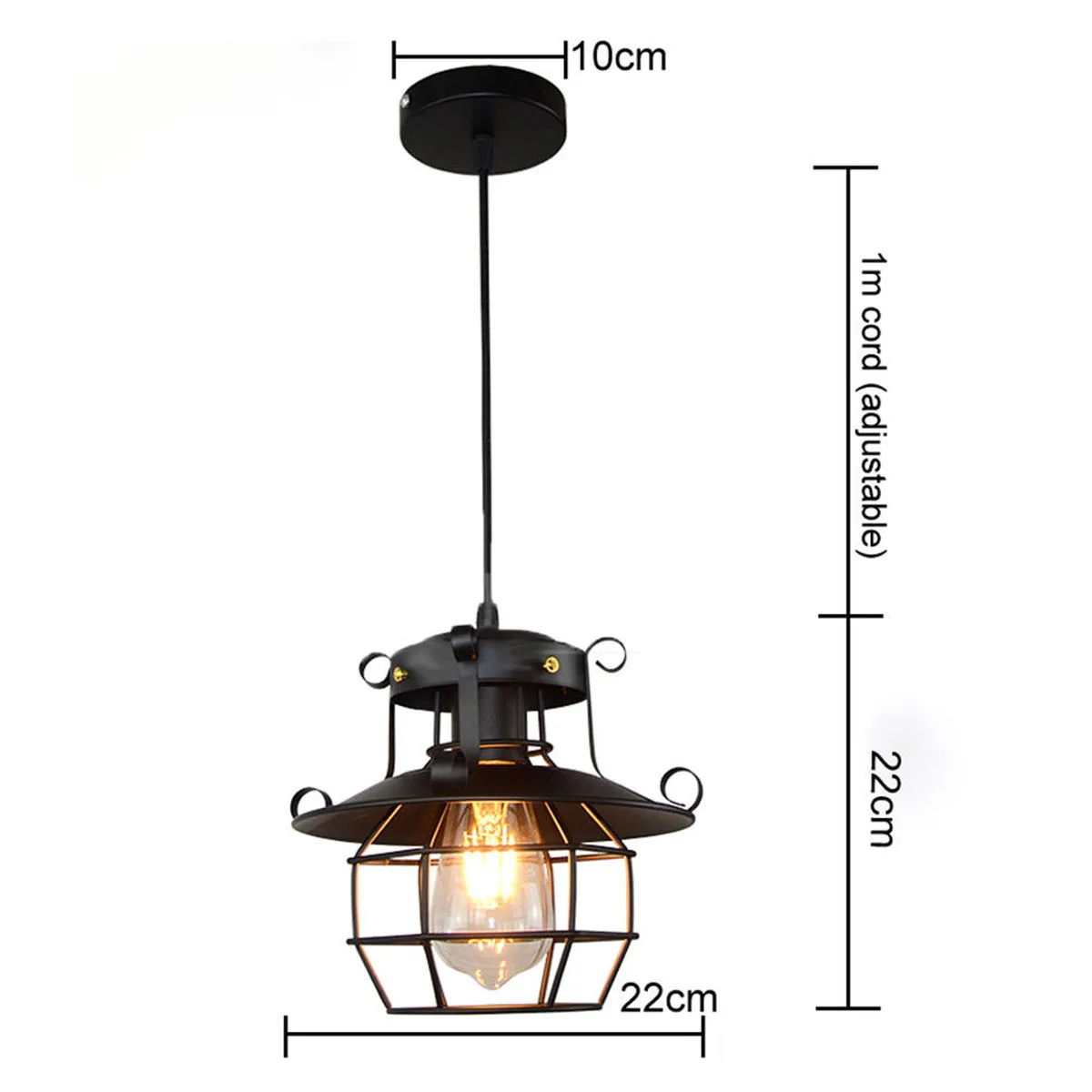 Vintage Pendant light Metal Industrial lamp Ceiling light Chandelier Fixtures Cage Edison Nordic Retro Loft Lamp Home Decoration
Vintage Pendant light Metal Industrial lamp Ceiling light Chandelier Fixtures Cage Edison Nordic Retro Loft Lamp Home Decoration