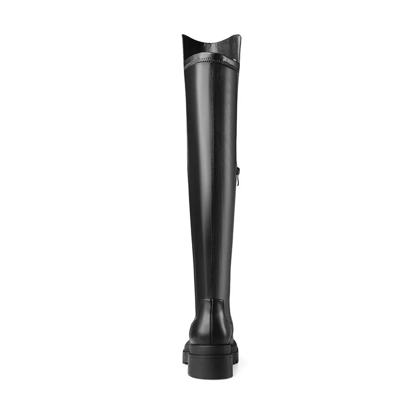 Concise Over The Knee Platform Boots Women Big Size 43 Split Leather Platform Side Zipper Chunky Middle Heels Stretch Long Boots
Concise Over The Knee Platform Boots Women Big Size 43 Split Leather Platform Side Zipper Chunky Middle Heels Stretch Long Boots