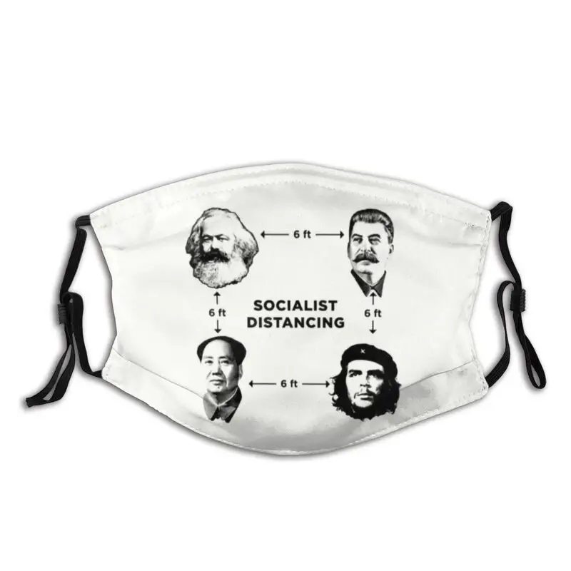 Socialist Distancing Reusable Mouth Face Mask Communism Marx Stalin Mao Guevara Mask with Filters Protection Respirator Muffle
Socialist Distancing Reusable Mouth Face Mask Communism Marx Stalin Mao Guevara Mask with Filters Protection Respirator Muffle